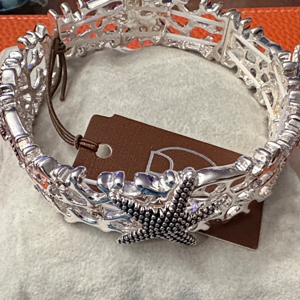 Silver Toned Starfish Bracelet